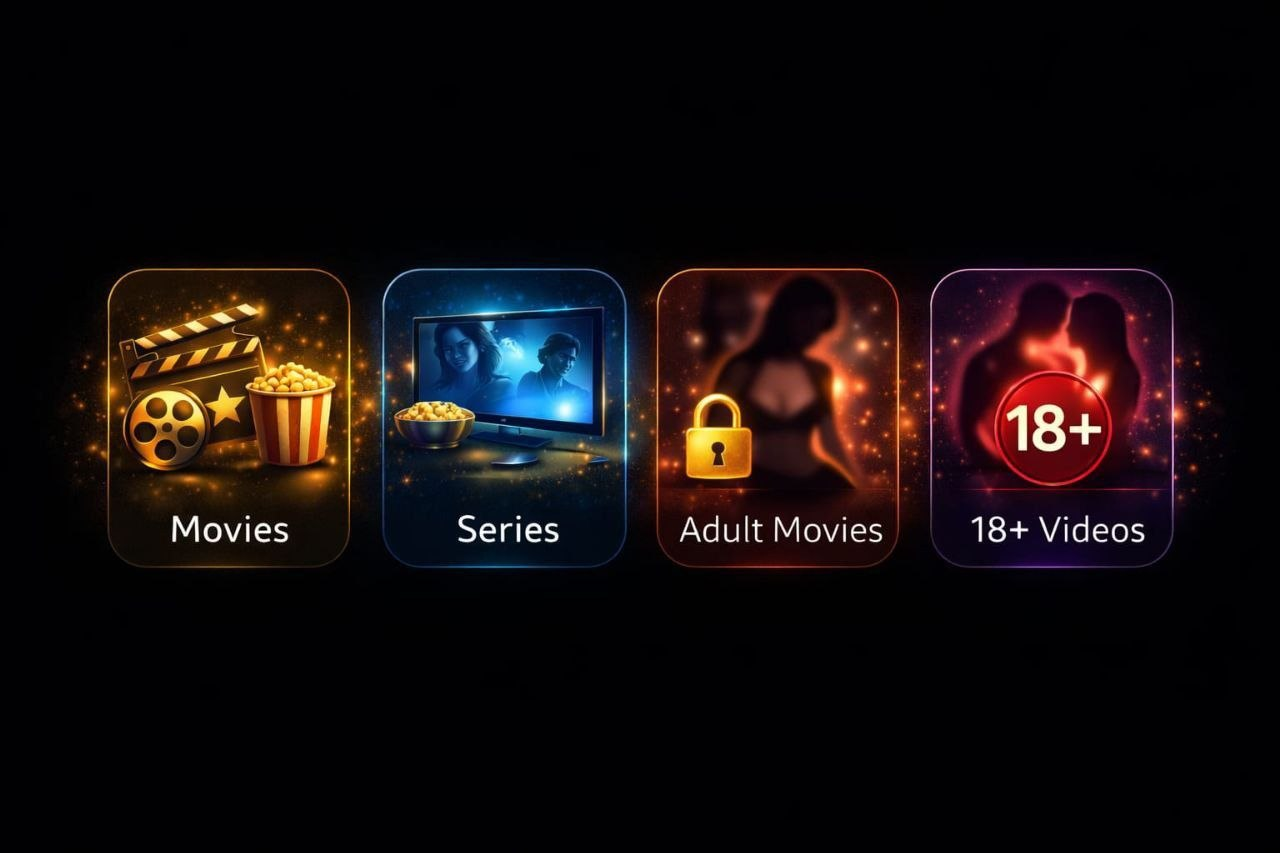 Content Categories - Movies, Series, Adult Movies, 18+ Videos